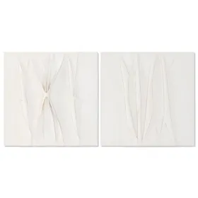 Полотно Home ESPRIT Белый Абстракция Скандинавский 60 x 3,5 x 60 cm (2 штук)