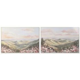 Полотно Home ESPRIT Синий Зеленый гора 120 x 3,5 x 80 cm (2 штук)