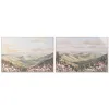 Полотно Home ESPRIT Синий Зеленый гора 120 x 3,5 x 80 cm (2 штук)