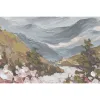 Полотно Home ESPRIT Белый Розовый гора 80 x 3,5 x 80 cm (2 штук)