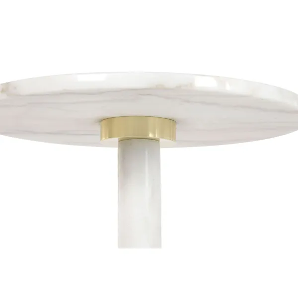 Side table Home ESPRIT White Golden 41 X 41 X 58 CM
