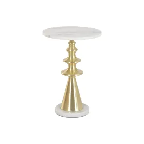 Side table Home ESPRIT White Golden 41 X 41 X 58 CM