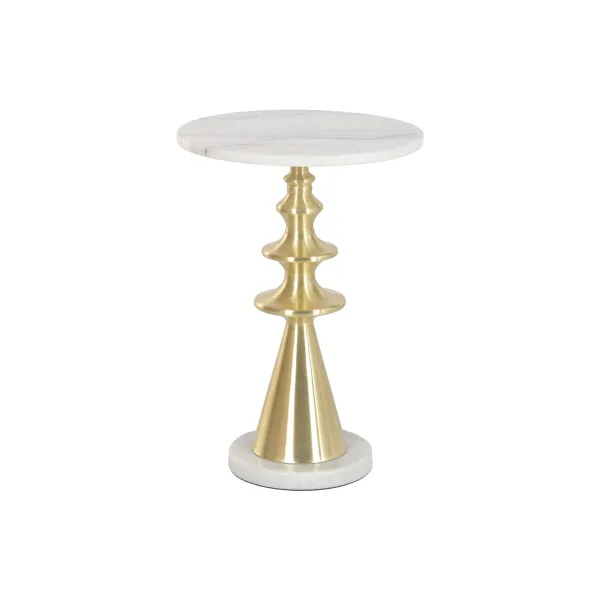 Вспомогательный стол Home ESPRIT Белый Позолоченный 41 X 41 X 58 CM