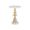 Вспомогательный стол Home ESPRIT Белый Позолоченный 41 X 41 X 58 CM