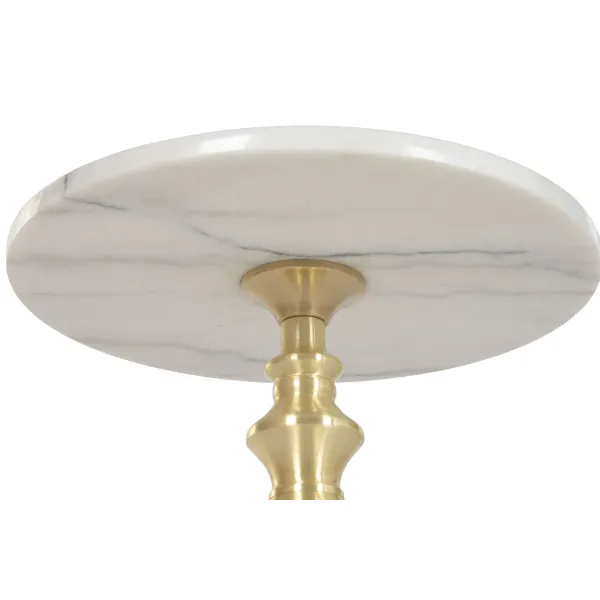 Вспомогательный стол Home ESPRIT Белый Позолоченный 41 X 41 X 58 CM