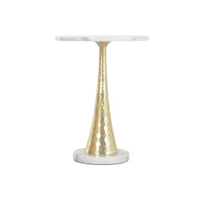 Side table Home ESPRIT White Golden 41 x 41 x 53 cm