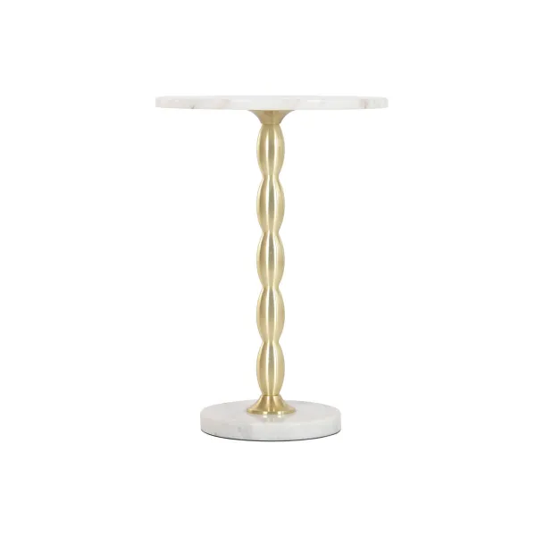 Side table Home ESPRIT White Golden 41 x 41 x 57 cm