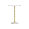 Side table Home ESPRIT White Golden 41 x 41 x 57 cm
