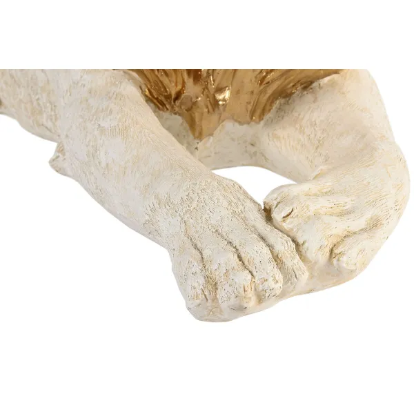 Декоративная фигура Home ESPRIT Белый Позолоченный Лев 80 x 36 x 39 cm