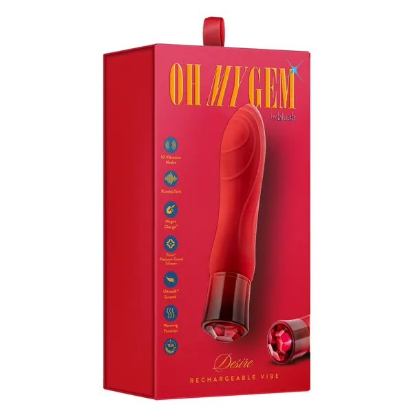 Mini-Vibrator Blush Oh My Gem Desire Ruby Red