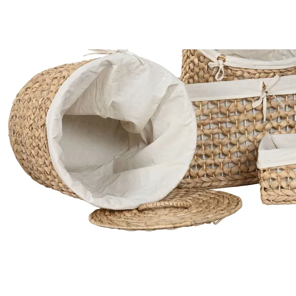 Decorative box Home ESPRIT Natural Water hyacinth Tropical