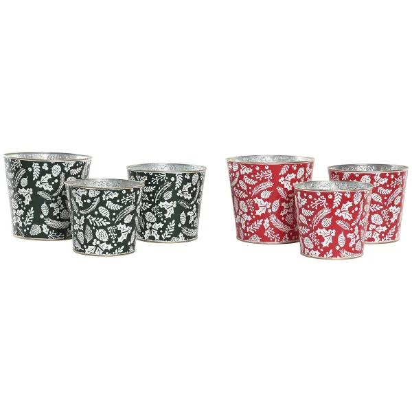 Christmas Decorations Set Home ESPRIT Red Green Christmas 21 x 21 x 19 cm (2 Units)