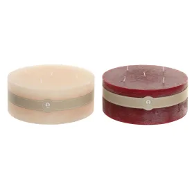 Вуаль Home ESPRIT Красный Кремовый Рождество 25 x 25 x 10 cm (2 штук)
