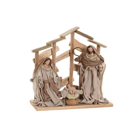 Seimikuvaelma Home ESPRIT Ruskea Beige Puu MDF 30 x 15 x 30 cm