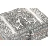 Korurasia Home ESPRIT Hopeinen Luonnollinen Puu Alumiini 17,5 x 12,5 x 8,5 cm