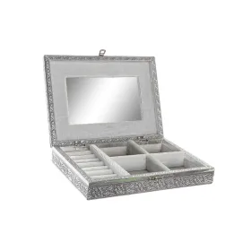 Шкатулка Home ESPRIT Серебристый Натуральный Деревянный Алюминий 27,5 x 20 x 5,4 cm