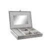 Lādīte Home ESPRIT Sudrabains Dabisks Koks Alumīnijs 27,5 x 20 x 5,4 cm