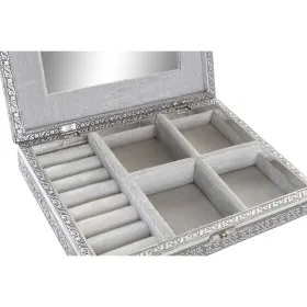 Шкатулка Home ESPRIT Серебристый Натуральный Деревянный Алюминий 27,5 x 20 x 5,4 cm