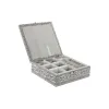 Шкатулка Home ESPRIT Серебристый Натуральный Деревянный Алюминий 18 x 18 x 6 cm