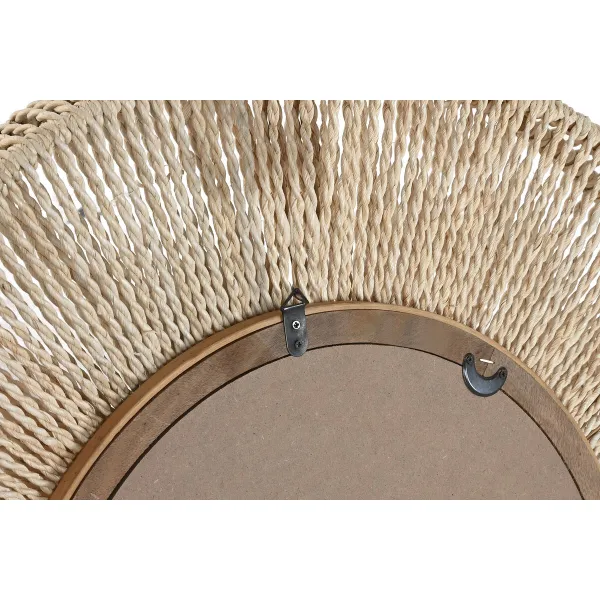 Wall mirror Home ESPRIT Natural Cottage 73 x 7 x 73 cm