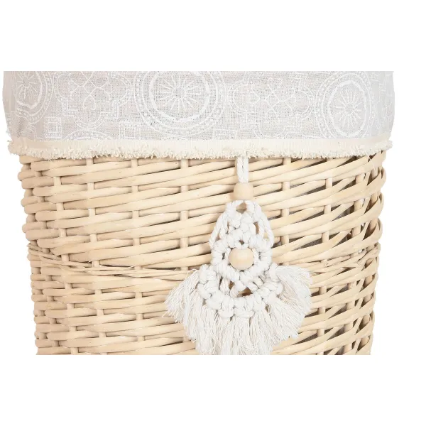 Бельевая корзина Home ESPRIT Натуральный плетеный Boho 45 x 45 x 55 cm 3 Предметы