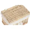 Decorative box Home ESPRIT Natural wicker Boho (2 Pieces)