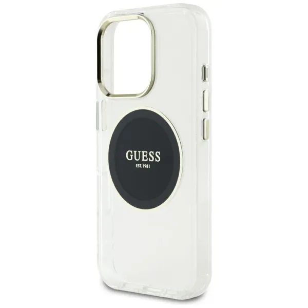 Guess IML Metal Colored Circle Classic Logo MagSafe - Case for iPhone 16 Pro Max (black)