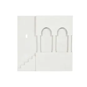 Sienu dekors Home ESPRIT Balts Scandi 80 x 6,5 x 80 cm