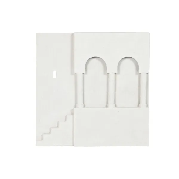 Sienu dekors Home ESPRIT Balts Scandi 80 x 6,5 x 80 cm