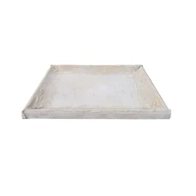 Sienu dekors Home ESPRIT Balts Moderns Scandi 80 x 5 x 80 cm