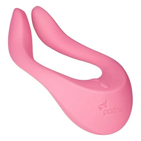 Multifun 2 Couples Massager Satisfyer Partner Black Pink