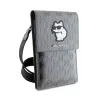 Karl Lagerfeld Saffiano Monogram Choupette - Phone crossbody bag (silver)