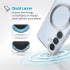 Speck Presidio Perfect-Clear Magnet - Case for Samsung Galaxy S25 / S24 MagSafe (Clear / Chrome Finish / Serene Silver)