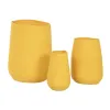 Kasvit Home ESPRIT Keltainen Kuitu Kaupunki 30 x 30 x 60 cm (3 Kappaletta)