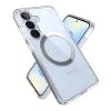Speck Presidio Perfect-Clear Magnet - Case for Samsung Galaxy S25 / S24 MagSafe (Clear / Chrome Finish / Serene Silver)