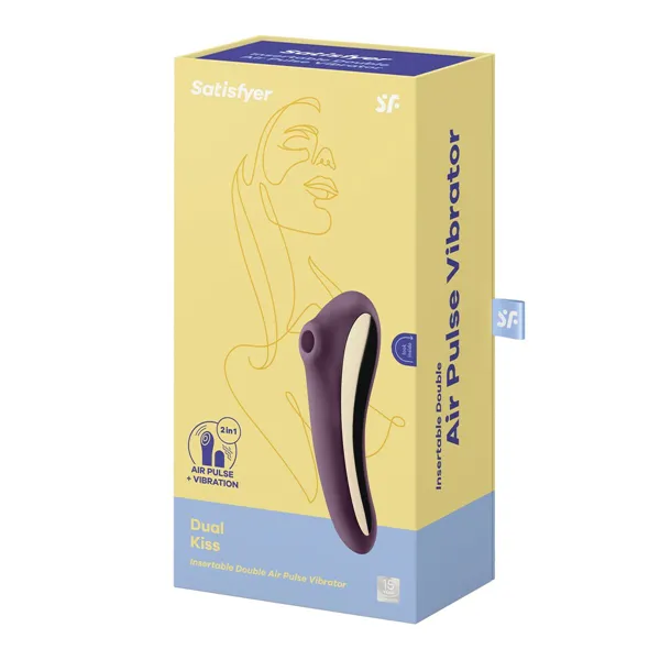 Clitoris Suction Stimulator Satisfyer Dual Kiss Purple