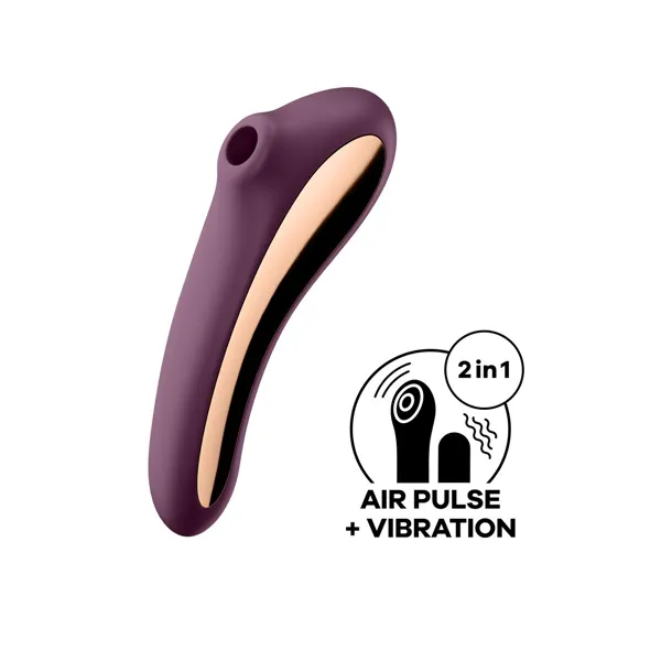 Clitoris Suction Stimulator Satisfyer Dual Kiss Purple