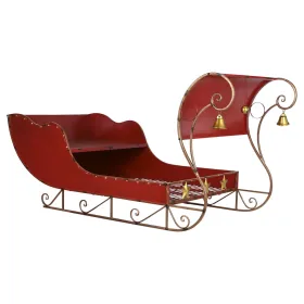 Kelkka Home ESPRIT Punainen Kullattu 220 X 100 X 110 CM