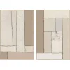 Полотно Home ESPRIT Коричневый Бежевый современный Скандинавский (2 штук)