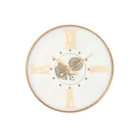 Sienas pulkstenis Home ESPRIT Balts Bronza Metāls Stikls Urbāns 80 x 8 x 80 cm