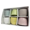 Planter Home ESPRIT Yellow Blue White Pink Dolomite 12 x 12 x 10 cm (6 Units)