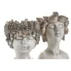 Подставка под цветочный горшок Home ESPRIT Серый Смола Лицо Shabby Chic 18 x 15 x 23 cm (2 штук)