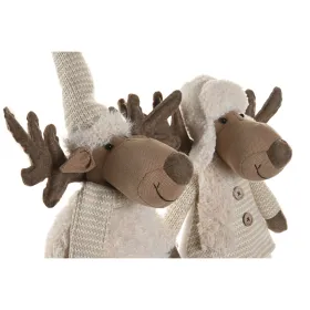 Новогоднее украшение Home ESPRIT Белый Бежевый 25 x 18 x 44 cm (2 штук)