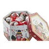 Eglītes rotājumi Home ESPRIT Balts Sarkans PVC Lācis Riekstu knaibles (14 Daļas)
