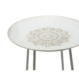 Side table Home ESPRIT White Golden 48 x 48 x 66 cm