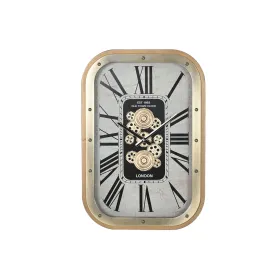 Wall Clock Home ESPRIT Beige Golden Crystal Iron Glam 43 X 8,5 X 63 CM