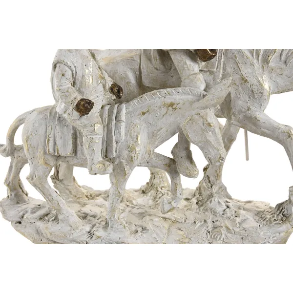 Декоративная фигура Home ESPRIT Белый Позолоченный 28,5 X 13 X 33 CM