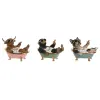 Dekoratīvās figūriņas Home ESPRIT Melns Daudzkrāsains 20 X 14,5 X 15,5 CM (3 gb.)