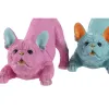 Декоративная фигура Home ESPRIT Синий Фуксия Пёс 34,5 X 20 X 22 CM (2 штук)