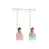 Jewellery Stand Home ESPRIT Green Pink Resin 14 x 6 x 36 cm (2 Units)